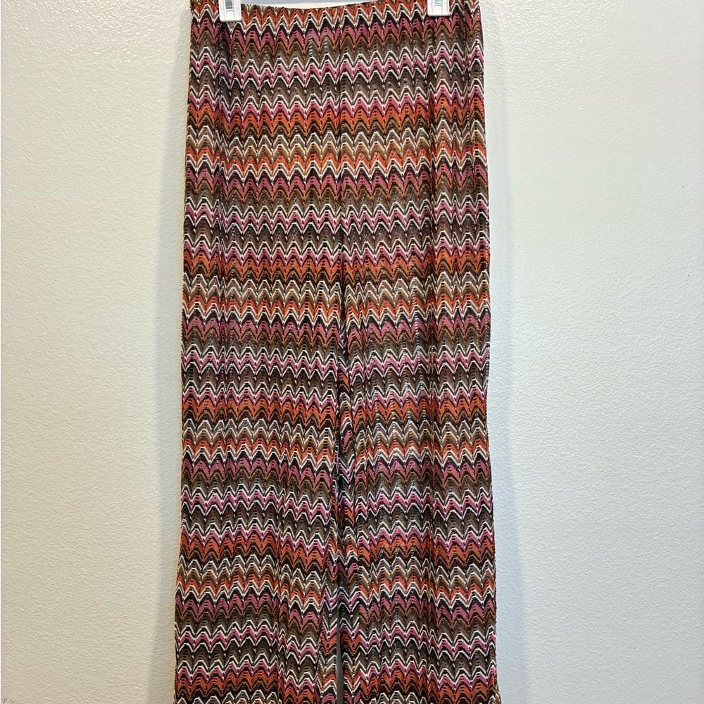 Shade & Shore Vibrant Chevron Wide Leg Pants